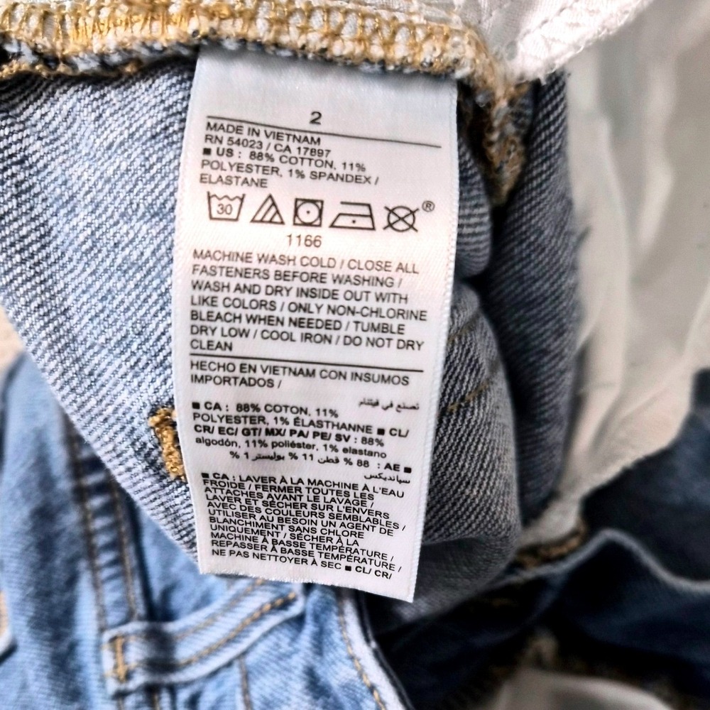 Old Navy OG Straight High-Rise Light Wash Blue Denim Jeans Womens Size 2 - Picture 7 of 8